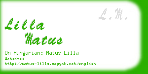 lilla matus business card